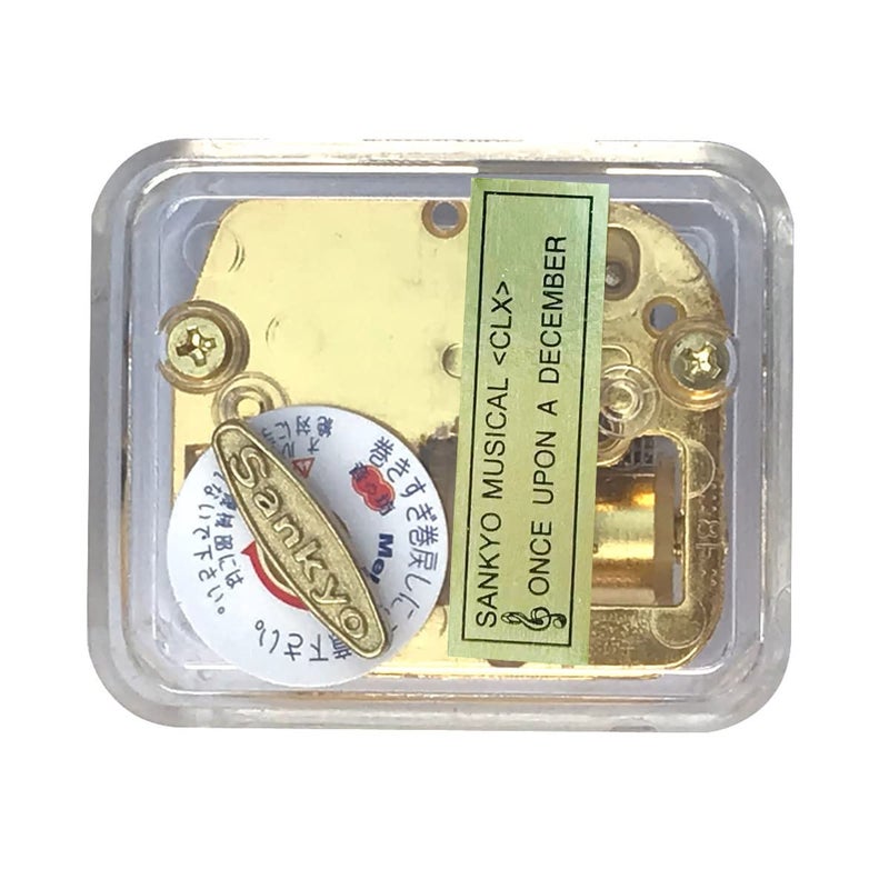 BinkeGG Clear Acrylic Wind up Music Box with Clockwork Sankyo Musical Mechanism Tune: Once Upon a December - Image 5
